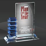 Blue Resolute Crystal Award (CD-6476, CD-6477, CD-6478)