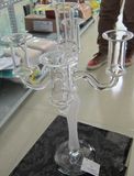 Frosting Glass Candle Holder with Five Posts
