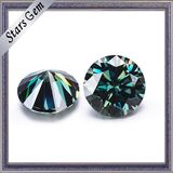2 Carats 8.0mm Round Brilliant Cut Deep Green Moissanite