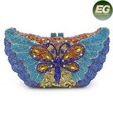 High-End Evening Bags Pure Handmake Butterfly Crystal Stone&Rhinestone Bags Leb741