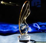 Nice Crystal Glass Awards Trophies Yellow Crystal Trophy
