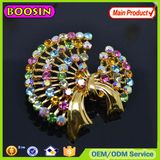 Handmade Crystal Flower Shape Wedding Invitation Brooch Wholesale