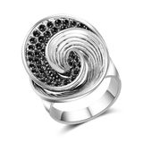 2018 Latest Woman Ring Black Crystal Alloy Fashion Ring