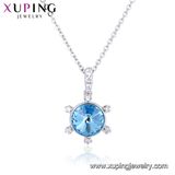 44341 Xuping Wholesale Fashion Rhodium Color Gold Plated Chain Necklace Crystals From Swarovski Magnetic Necklace