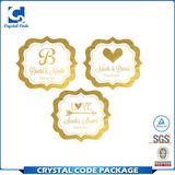 Custom Printed Self Adhseive Embossed Gold Foil Sticker Label