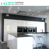 Affordable Crystal Grey Quartz Countertops with White Cabinets