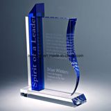 Factory Wholesale Crystal Glass Book Shape Award Trophy