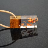 Handmade Wood Resin Gold Choker Necklace for Wholesale