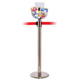 Display Bowl with Pricing Strip for Crowd Control Stanchion