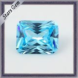 Light Aquamarine Princess Cut Shining CZ Stones