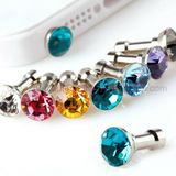 Custom Crystal Cell Mobile Phone Dustproof Plug for Audio Jack