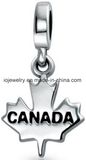 Canada Leaf Charm with Delicate Engravable Logo