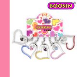 Pink Stones Elegant Heart Crystal Charm #11278