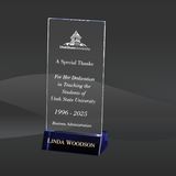 Blue Crystal Block Award (T-FIE49BU)