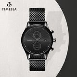 Fashion Quality Men's Quartz Japan Movement Watches, Stainless Steel Wrist Quartz Watch, Plating Black Watch 72790