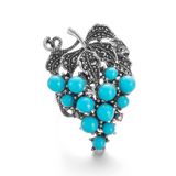 VAGULA Vintage Turqurse Grape Silver Women's Ring
