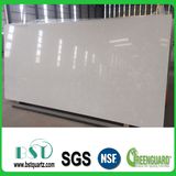 Custom Crystal Pearl White Quartz Stone Slab for Dining Tables