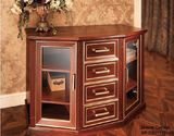 Oppein Antique Red Brown Solid Wood Drawer Cabinet (DG21125A315)