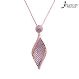 Square Women Jewelry Cubic Zircon Statement Diamond Gold Necklace for Fashion
