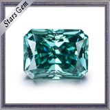 MID Green Color Radiant Cut Moissanite for Necklace