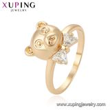 15570 Fashion Gold Plated Bear Shape Animal Diamond Wedding Ring