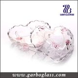 Heart Shaped Glass Sugar Candy Jar Pot with Lid