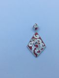 Red Polished Enamel Silver Jewelry Set