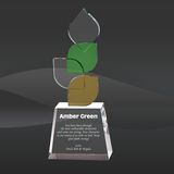 Crystal Amber Green Award (CIP-YJ755)