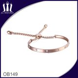 Adjustable Round Package Set Zircon Chain Bracelet with Round Box