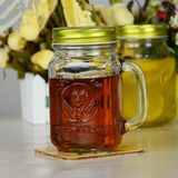 Factory Directly Provide 16oz Glass Mug with Metal Lid