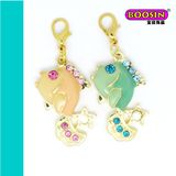 Fashion Gold Plating Custom Alloy Enamel Fish Charm