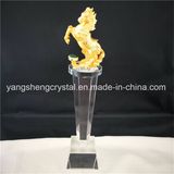 2018 Best-Selling Metal Horse Crystal Trophy