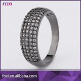 Black Rhodium Plated Micro Pave CZ Latest Brass Ring