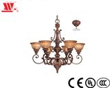 Traditional Chandelier with Glass Lampshades 1356-177