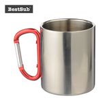 300ml Stainless Steel Mug W/ Carabiner Handle