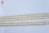 5-6mm White Freshwater Pearl Strands, Button Round (ES117)