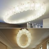Project Hotel Lobby Ceiling Chandelier Lamp, Modern Jade Glass Shade Ceiling Light Lighting in 15 Lights, 18 Lights 30 Lights as to Customer Size