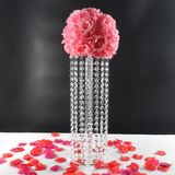 Tall Round Crystal Flower Stand Centerpieces Candleholder for Wedding Table Decoration