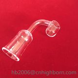 Baibo 90degree Bent Male/Female Fused Transparent Quartz Nail