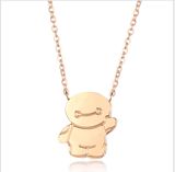 Custom Design Jewelry Fashion Cute Girls Stainless Steel Cartoon Pendant