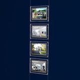 Acrylic Frame Slim LED Light Box Slim Light Pocket for Estate Agent Displays