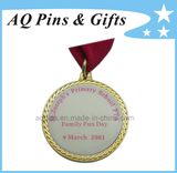 Gold Metal Medal with Printed Logo & Epoxy
