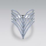 Silver Fox Ring with Cubic Zircon