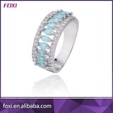 Brazil Design Fashion Glass Stone Brass Finger Rings for Women