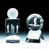 Crystal Award with 3D Laser Engrave