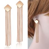 Latest Women Long Dangle Tassel Earring Without Crystal