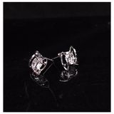 Elegant and Charming Black Rhinestone Full Crystals Square Stud Earrings