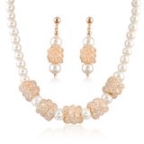 2018 Fashion Wedding Jewelry Set Costume Crystal Pearl Jewelry