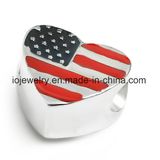 Fashion Design Fine Jewelry Enameled American Flag Bead