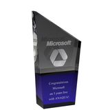 Oblique Crystal Trophy Blue Base.